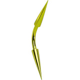 14G 3/8 Yellow Anodized Titanium Curved Barbell