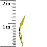 14G 3/8 Yellow Anodized Titanium Curved Barbell