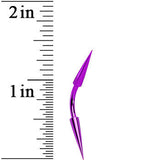 14G 3/8 Purple Anodized Titanium Curved Barbell