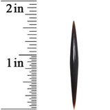 6G Organic Black Horn Straight Taper 4mm