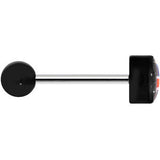 14G 5/8 Black Acrylic UK British Flag Tongue Ring