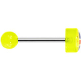 14G 5/8 Neon Green UK British Flag Tongue Ring