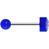 14G 5/8 Blue UK British Flag Tongue Ring