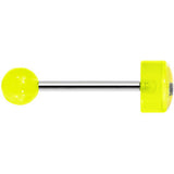 14G 5/8 Neon Green Acrylic Smiley Sunglasses Tongue Ring