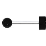 14G 5/8 Black Acrylic Smiley Sunglasses Tongue Ring