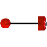 14G 5/8 Red Intertwined Male Female Symbol Tongue Ring