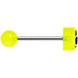 14G 5/8 Neon Green Intertwined Male Female Symbol Tongue Ring