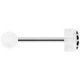 14G 5/8 Clear Acrylic Behind the 8 Ball Tongue Ring