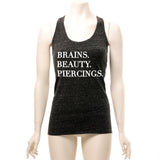 Brains Beauty & Piercings Cosmic Twist Back Tank Top