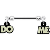 14G 5/8 Glow in the Dark Do Me Nipple Ring Set
