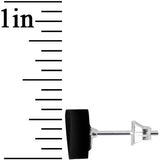 Black Acrylic Heart Stud Earrings