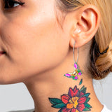 Butterfly Skull Hoop Earrings by Onyx O