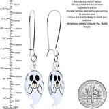 Acrylicious Sassy Spirit Middle Finger Ghost Dangle Earrings by Onyx O