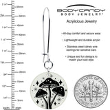 Glow in the Dark Mystic Mushroom Dangle Earrings by Onyx O