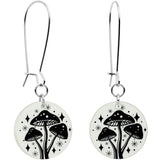 Glow in the Dark Mystic Mushroom Dangle Earrings by Onyx O