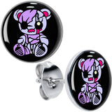 Attitude Teddy Bear Stud Earrings by Onyx O