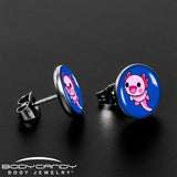 Adorable Axolotl Stud Earrings by Onyx O