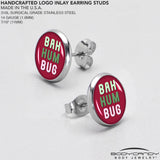 Bah Humbug Holiday Grouch Stud Earrings by Onyx O
