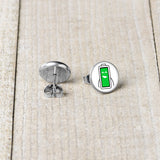 Battery Full Stud Earrings by Onyx O