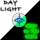 Black Anodized Evil Eye Glow in the Dark Stud Earrings by Onyx O