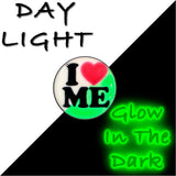 Black Anodized Steel Glow in the Dark Stud Earrings by Onyx O