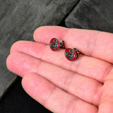 Black Snake Stud Earrings by Onyx O
