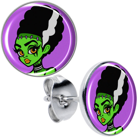 Bride of Frankenstein Stud Earrings by Onyx O