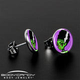 Bride of Frankenstein Stud Earrings by Onyx O