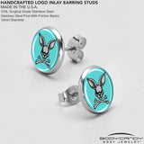 Bunny and Crossbones Stud Earrings by Onyx O