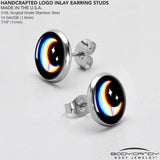 Chromatic Moon Stud Earrings by Onyx O
