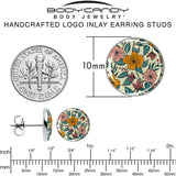 Blossom Creation Wildflower Flowers Stud Earrings by Onyx O