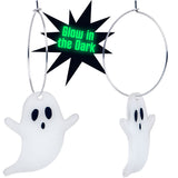 Acrylicious Glow in the Dark Haunting Ghost Hoop Earrings