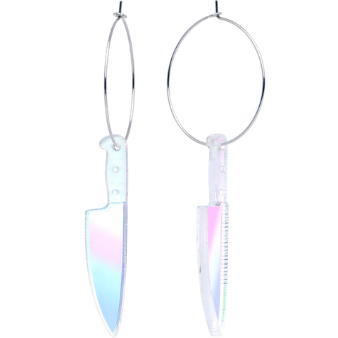 Acrylicious Knife Hoop Earrings