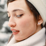 Christmas Peace Love Santa Stud Earrings by Onyx O