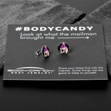 Burning Skull Candle Stud Earrings by Onyx O