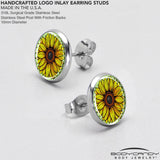 Blossom Creation Yellow Sunflower Stud Earrings by Onyx O