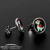 Christmas Holiday Dinosaur Stud Earrings by Onyx O