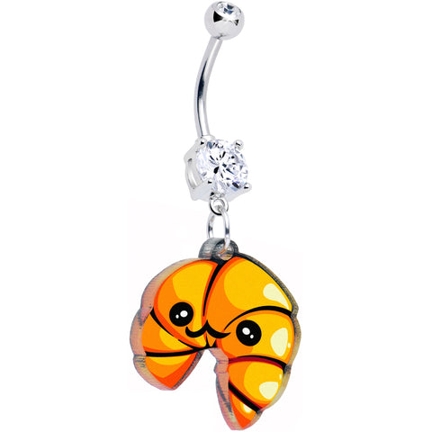 Acrylicious Quaso Croissant Dangle Belly Ring by Onyx O