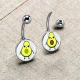 Avocado Oh BFF Set of 2 Belly Rings by Onyx O