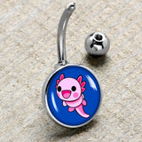 Adorable Axolotl Belly Ring by Onyx O