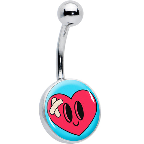 Bandaged Heartbreak Heart Belly Ring by Onyx O