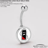 Battery Empty Belly Ring by Onyx O