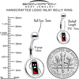 Battery Empty Belly Ring by Onyx O