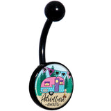 Adventure Awaits Camper Black Belly Ring