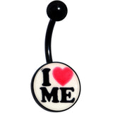 Black Glow in the Dark I Love Me Belly Ring by Onyx O