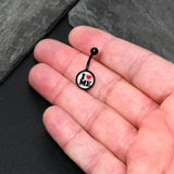 Black Glow in the Dark I Love Me Belly Ring by Onyx O