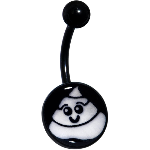 Black Glow in the Dark Poop Belly Ring by Onyx O