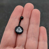 Black Glow in the Dark Poop Belly Ring by Onyx O