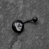 Black Glow in the Dark Poop Belly Ring by Onyx O