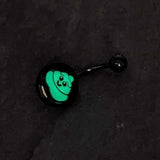 Black Glow in the Dark Poop Belly Ring by Onyx O